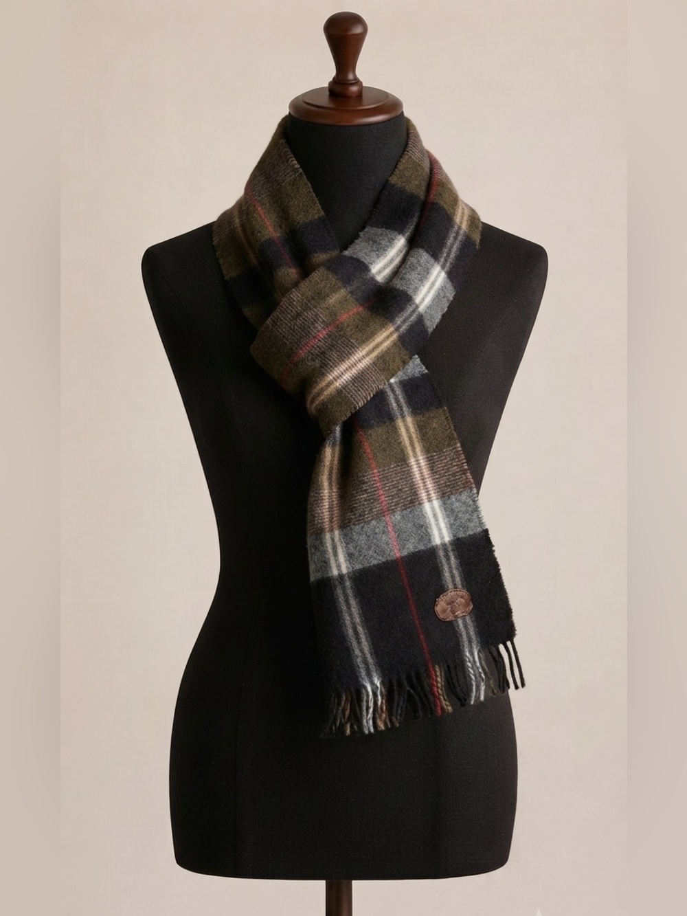Vintage Forsyth of Canada 100% Pure Wool Plaid Scarf